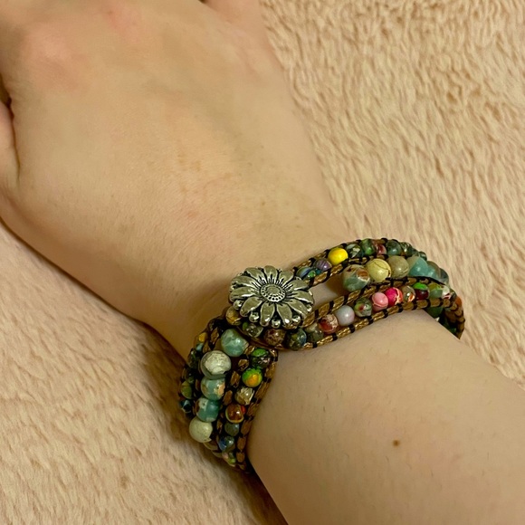 Jewelry - Beaded Sunflower Bracelet